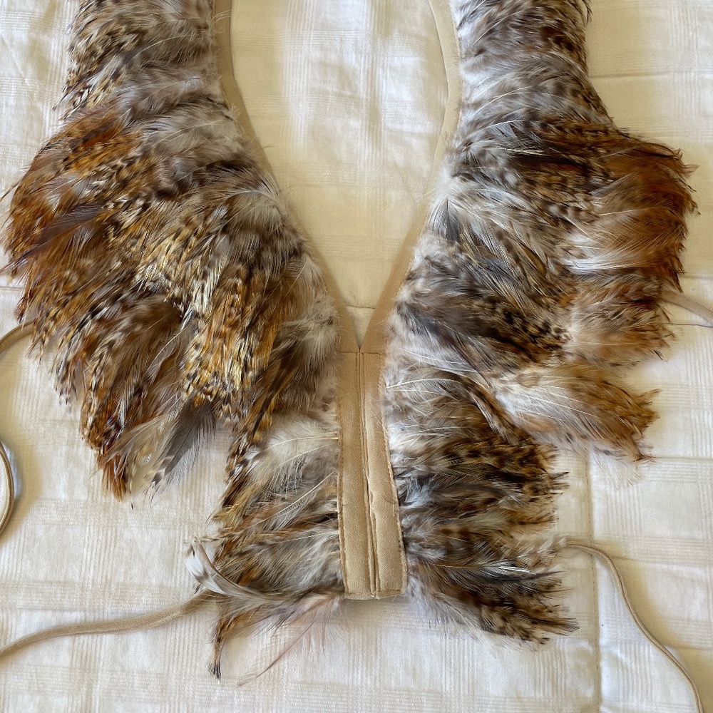 EXOTICA Ana Carte Brand Feather Bralette size M/L - Picture 3 of 8